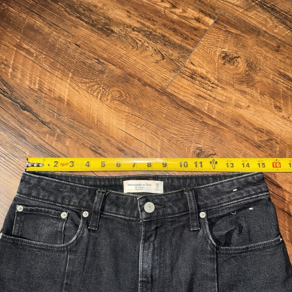 Abercrombie & Fitch The Skinny High Rise Curve Love Black Jeans Women's Size 6 - Picture 6 of 9